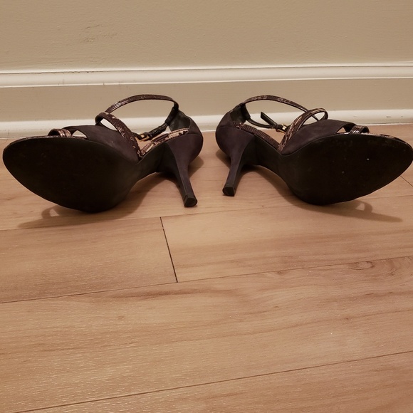 BCBGMaxAzria Strappy Snakeskin Heels - Picture 4 of 4